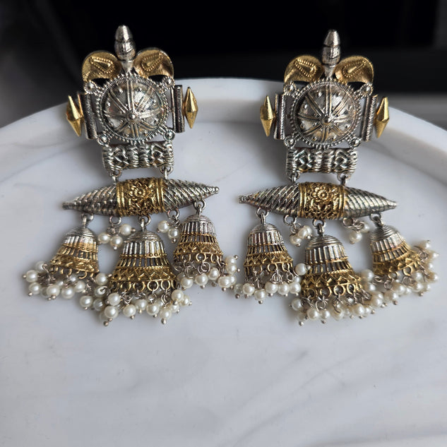 Eshale Traditional Mixed Metal Jhumki