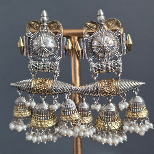 Eshale Traditional Mixed Metal Jhumki image 2