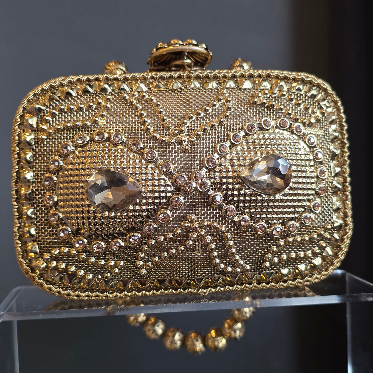 Gold Rectangular Small Clutch