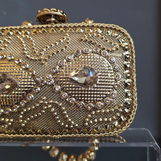 Gold Rectangular Small Clutch image 2