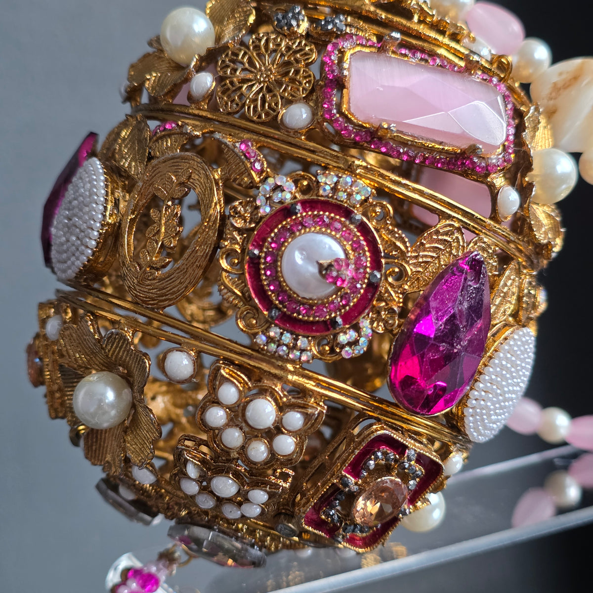 Hot Pink Encrusted Potli