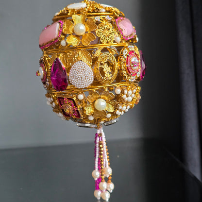 Hot Pink Encrusted Potli
