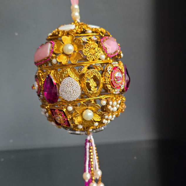 Hot Pink Encrusted Potli