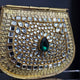Kundan Encrusted Emerald Green Stone Clutch