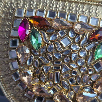 Kundan Encrusted Multi Stone Clutch