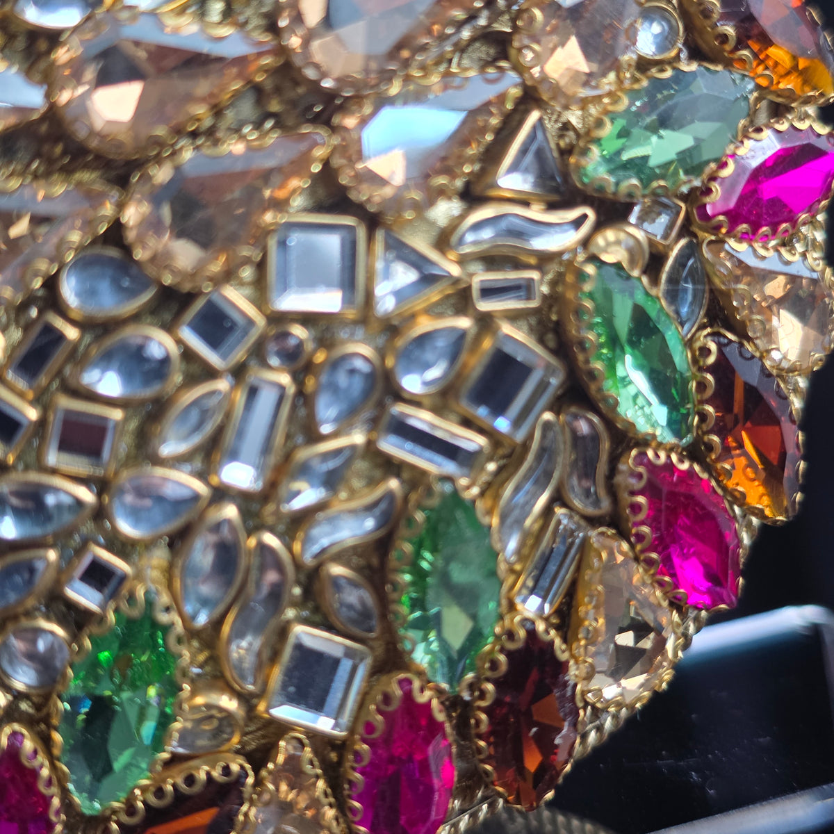 Kundan Encrusted Multi Stone Clutch