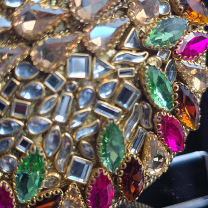 Kundan Encrusted Multi Stone Clutch