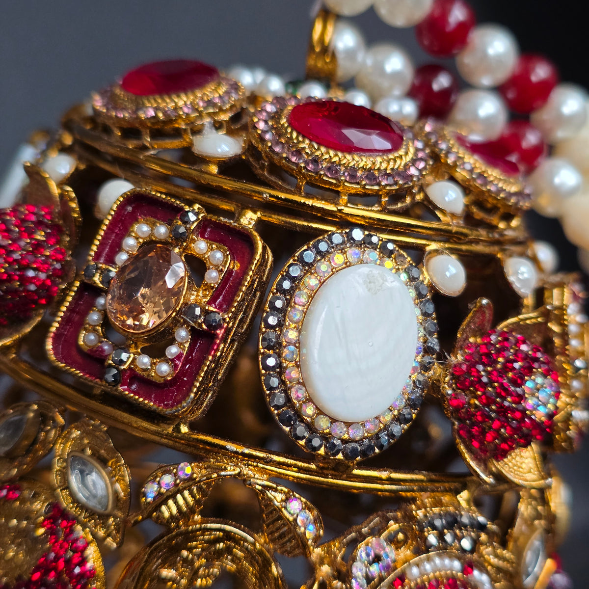 Royal Red Encrusted Potli
