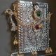 Traditional Silver Decorative Rectangular Clutch
