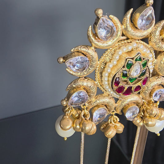 Eshale Kashmiri Flower Ghungroo Jhumkis image 2