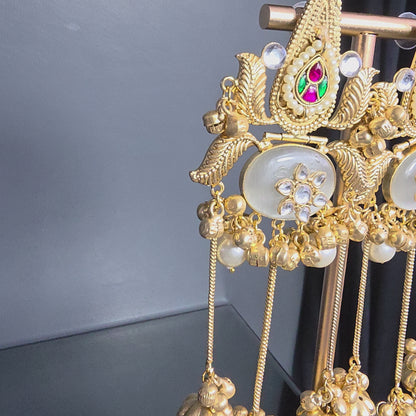 Eshale Kashmiri Opal Bell Jhumkis