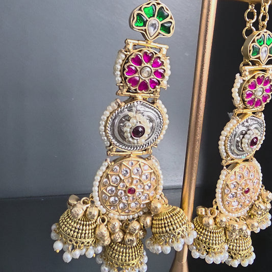 Eshale Kashmiri Opal Bell Jhumkis image 2
