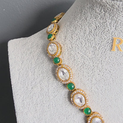 Elyzae Emerald Green Marble Mala Set