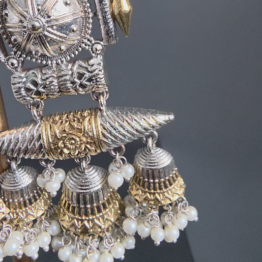 Eshale Traditional Mixed Metal Jhumki image 3